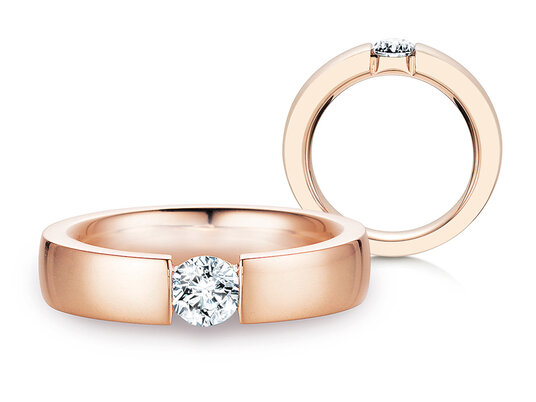 Verlovingsring Infinity in 18K roségoud met diamant 0,50ct G/SI
