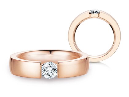Verlovingsring Infinity in 18K roségoud met diamant 0,50ct G/SI