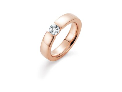 Verlovingsring Infinity in 18K roségoud met diamant 0,50ct G/SI