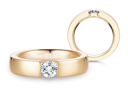 Verlovingsring Infinity in 14K geelgoud met diamant 0,50ct G/SI