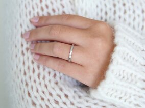 Verlovingsring Infinity in zilver 925/- met diamant 0,03ct G/SI