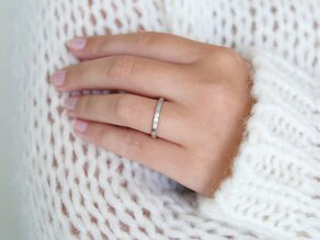 Verlovingsring Infinity in 14K witgoud met diamant 0,03ct H/SI