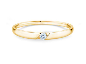 Verlovingsring Italic Petite in 14K geelgoud met diamant 0,04ct G/SI