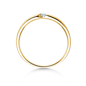 Verlovingsring Italic Petite in 14K geelgoud met diamant 0,04ct G/SI