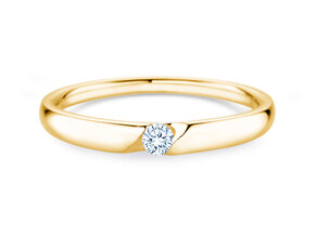 Verlovingsring Italic Petite in 14K geelgoud met diamant 0,07ct G/SI