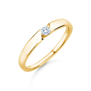 Verlovingsring Italic Petite in 14K geelgoud met diamant 0,09ct G/SI