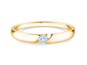 Verlovingsring Italic Petite in 14K geelgoud met diamant 0,09ct G/SI