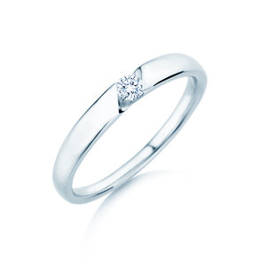 Verlovingsring Italic Petite in 14K witgoud met diamant 0,09ct G/SI