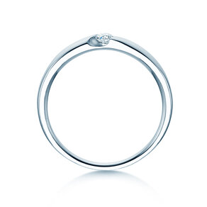 Verlovingsring Italic Petite in 14K witgoud met diamant 0,09ct G/SI