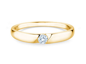 Verlovingsring Italic Petite in 18K geelgoud met diamant 0,11ct G/SI