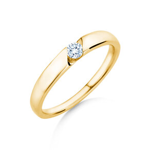 Verlovingsring Italic Petite in 18K geelgoud met diamant 0,11ct G/SI