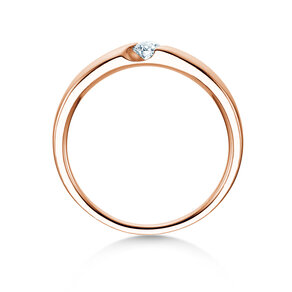 Verlovingsring Italic Petite in 18K roségoud met diamant 0,11ct G/SI