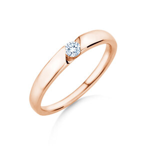 Verlovingsring Italic Petite in 18K roségoud met diamant 0,11ct G/SI