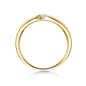 Verlovingsring Italic Petite in 14K geelgoud met diamant 0,09ct G/SI