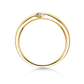 Verlovingsring Italic Petite in 18K geelgoud met diamant 0,11ct G/SI