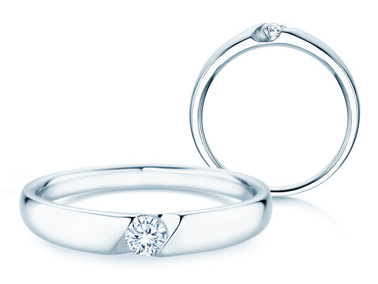 Verlovingsring Italic Petite in zilver