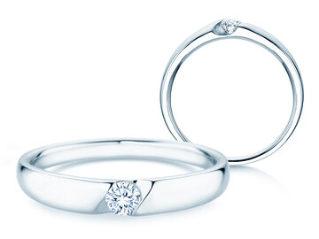 Verlovingsring Italic Petite in zilver