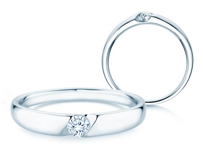 Verlovingsring Italic Petite in platina