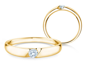 Verlovingsring Italic Petite in 9K geelgoud