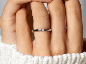 Verlovingsring Italic in 14K geelgoud met diamant 0,03ct H/SI