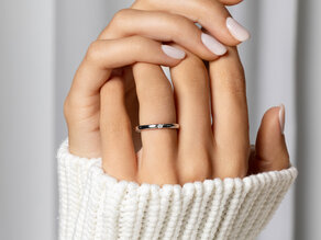 Verlovingsring Italic in 14K geelgoud met diamant 0,03ct H/SI