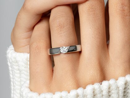 Verlovingsring Italic in zilver