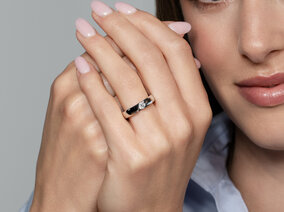 Verlovingsring Italic in zilver 925/- met diamant 0,03ct G/SI