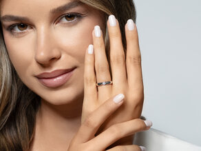 Verlovingsring Italic Petite in 18K roségoud met diamant 0,11ct G/SI