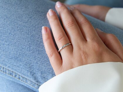 Verlovingsring Italic in zilver 925/- met diamant 0,03ct G/SI