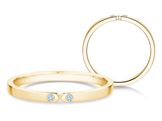 Verlovingsring Serenity Diamond in 14K geelgoud met diamanten 0,02ct G/SI