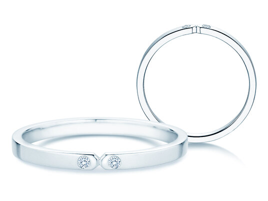 Verlovingsring Serenity Diamond in 14K witgoud met diamanten 0,02ct G/SI