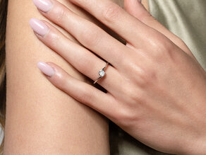 Verlovingsring Touch in 18K witgoud met diamant 0,23ct D/IF