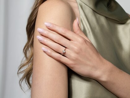 Verlovingsring Touch in 9K witgoud met diamant 0,30ct H/SI