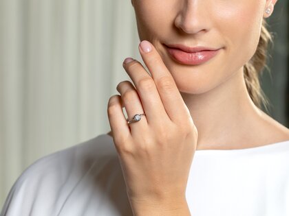 Verlovingsring Touch in 14K witgoud met Lab-grown diamant 0,50ct E/VS