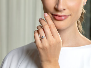Verlovingsring Touch in 14K witgoud met Lab-grown diamant 0,50ct E/VS