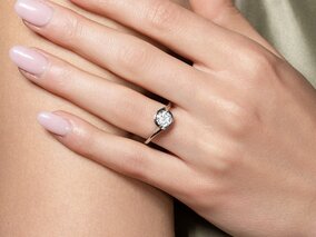 Verlovingsring Touch in zilver 925/- met diamant 0,04ct G/SI