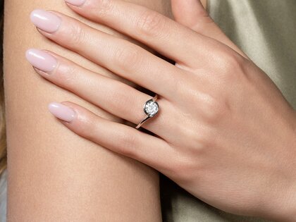 Verlovingsring Touch in 9K witgoud met diamant 1,00ct H/SI