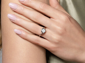 Verlovingsring Touch in 9K witgoud met diamant 1,00ct H/SI