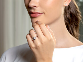 Verlovingsring Touch in 9K witgoud met diamant 1,00ct H/SI