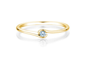 Verlovingsring Touch in 14K geelgoud met diamant 0,04ct G/SI