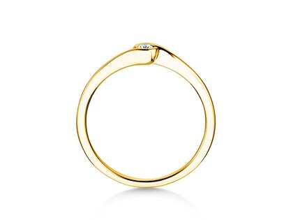 Verlovingsring Touch in 14K geelgoud met diamant 0,04ct G/SI