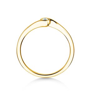 Verlovingsring Touch in 14K geelgoud met diamant 0,04ct G/SI