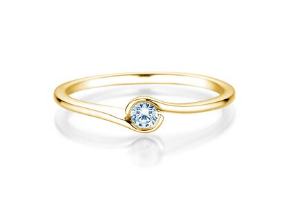 Verlovingsring Touch in 14K geelgoud met diamant 0,08ct G/SI