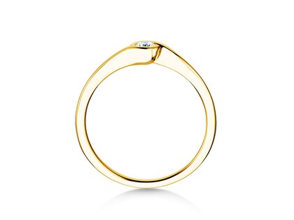 Verlovingsring Touch in 14K geelgoud met diamant 0,08ct G/SI