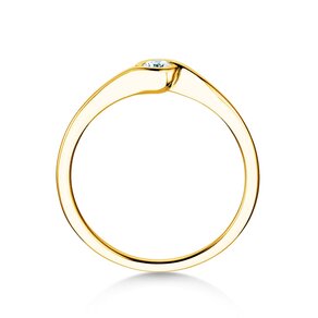 Verlovingsring Touch in 14K geelgoud met diamant 0,08ct G/SI