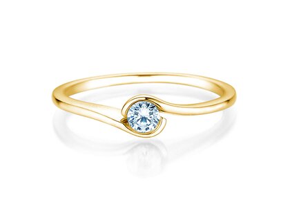 Verlovingsring Touch in 14K geelgoud met diamant 0,13ct G/SI