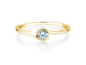 Verlovingsring Touch in 14K geelgoud met diamant 0,13ct G/SI