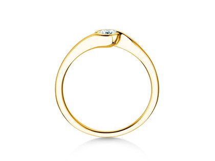 Verlovingsring Touch in 14K geelgoud met diamant 0,13ct G/SI