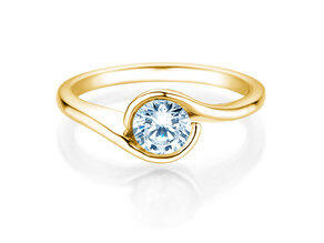 Verlovingsring Touch in 9K geelgoud met diamant 0,75ct H/SI