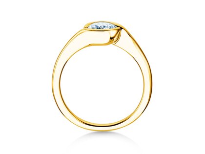 Verlovingsring Touch in 9K geelgoud met diamant 0,75ct H/SI